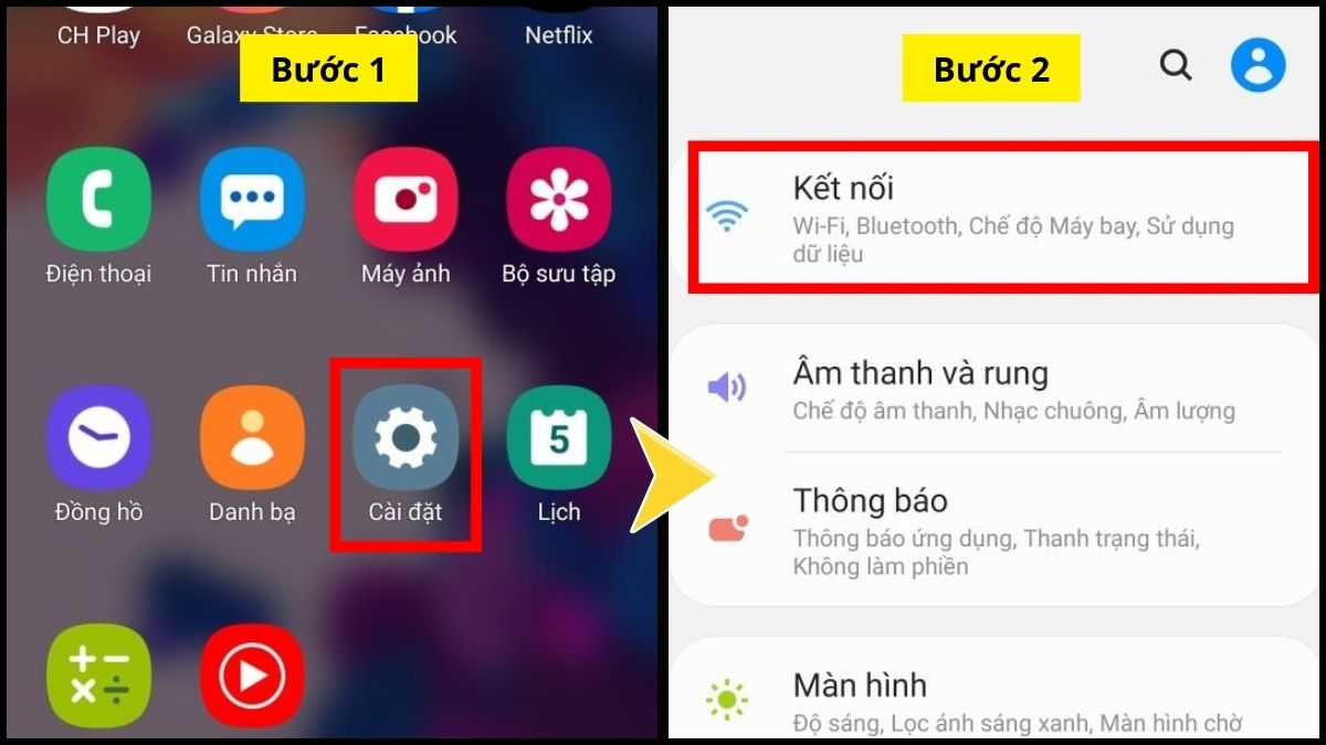 Cách bật 4G trên điện thoại Android 1 SIM bước 1