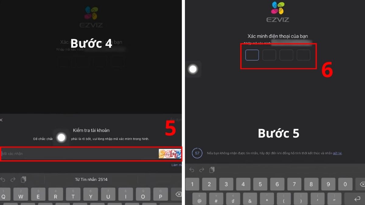 Hướng dẫn tạo tài khoản và đăng ký ứng dụng EZVIZ bước 4