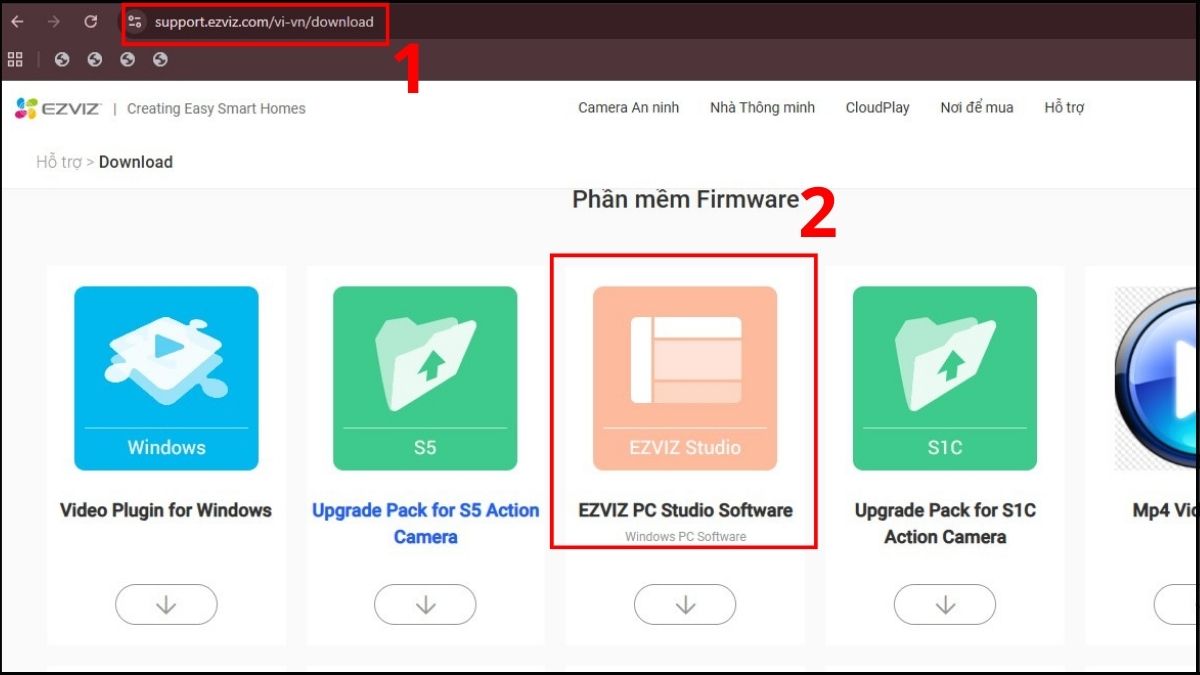 Cách cài đặt camera EZVIZ trên máy tính, laptop bước 1