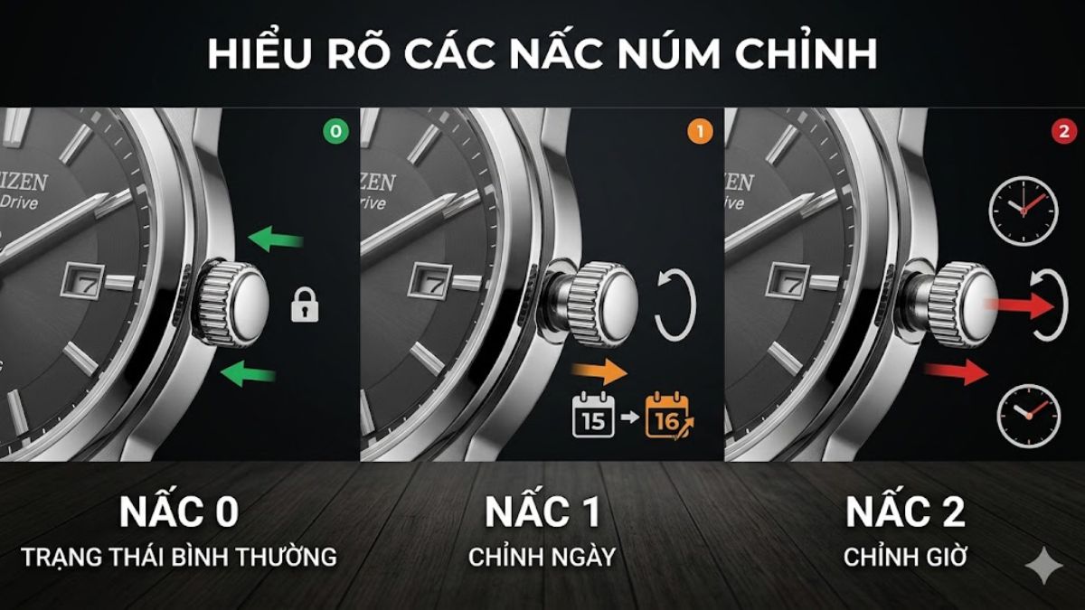 Hiểu các nấc của núm chỉnh