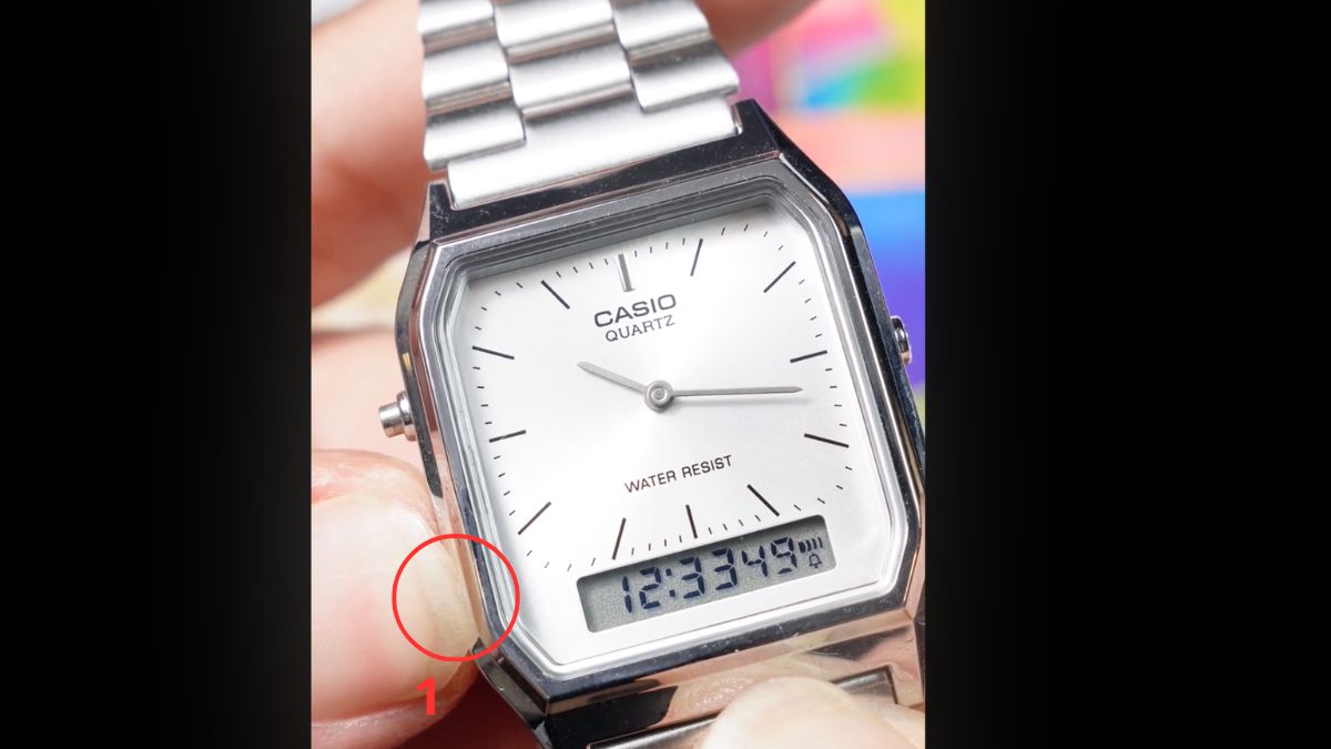 Cách chỉnh giờ trên đồng hồ điện tử 3 nút bước 1