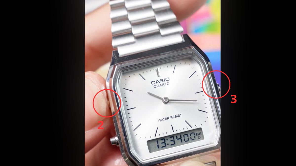 Cách chỉnh giờ trên đồng hồ điện tử 3 nút bước 2