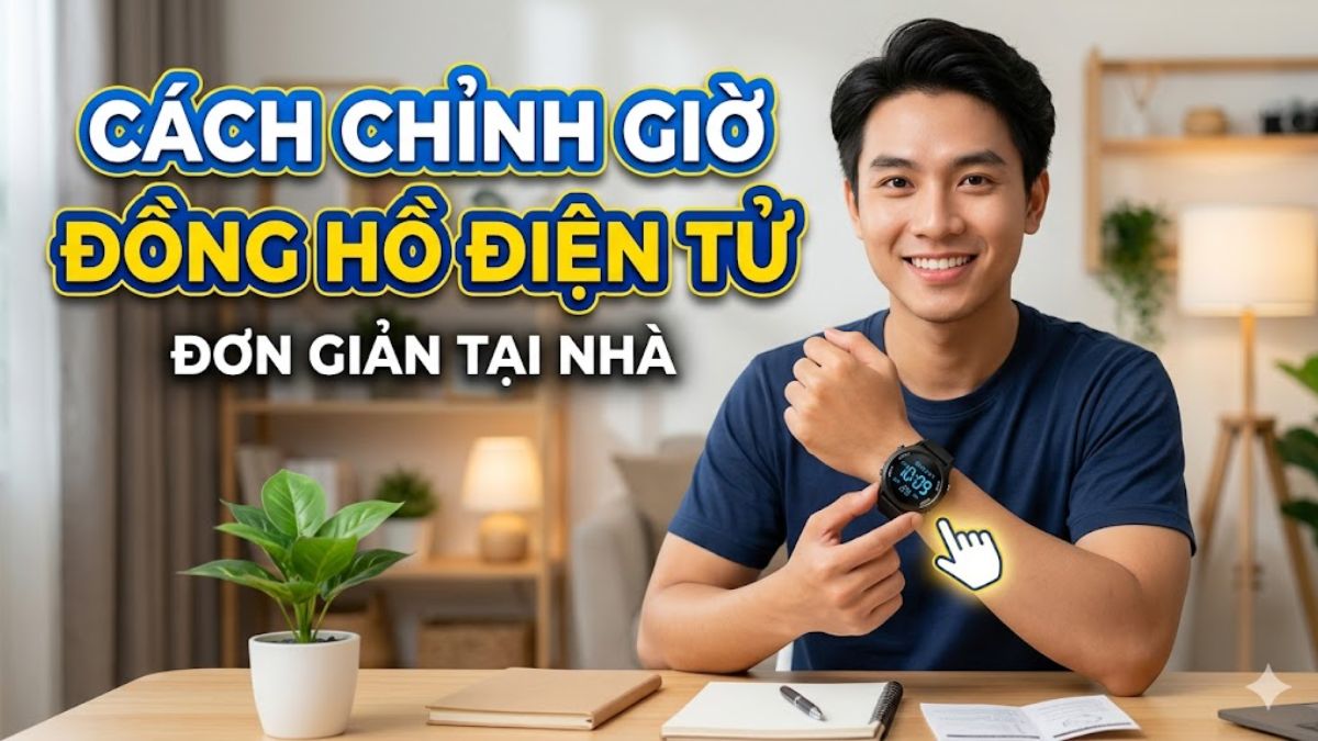 Cách chỉnh giờ đồng hồ điện tử đeo tay đơn giản tại nhà