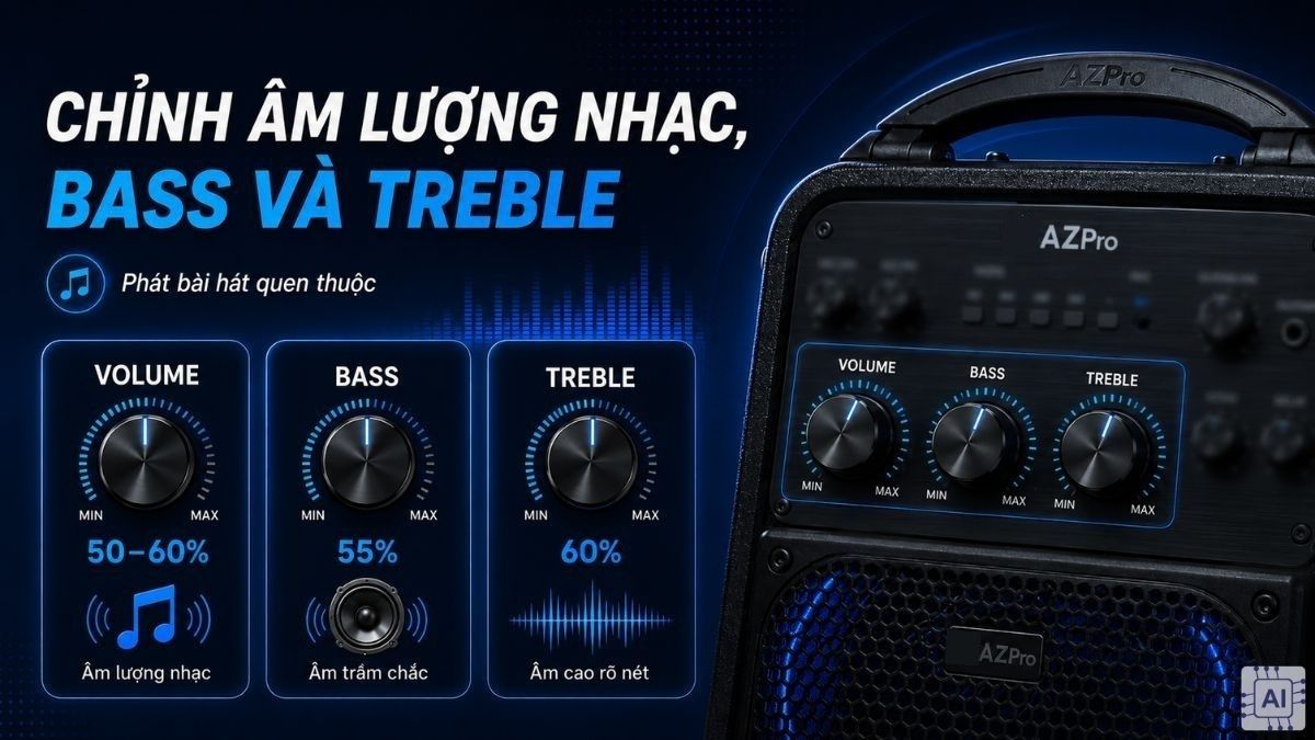 Cách chỉnh loa AZPro hát hay bước 2