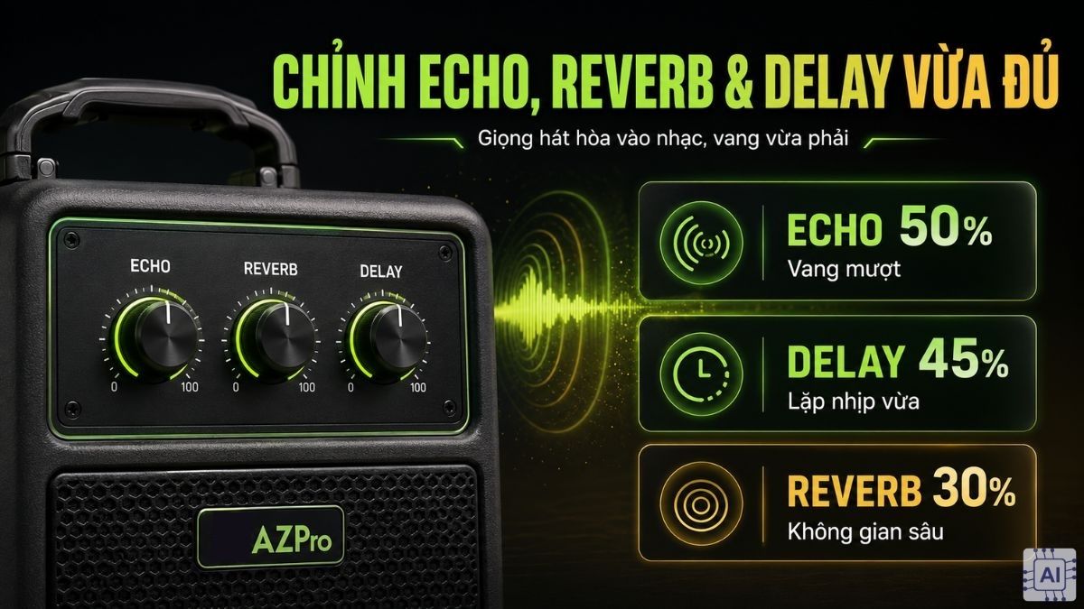 Cách chỉnh loa AZPro hát hay bước 4