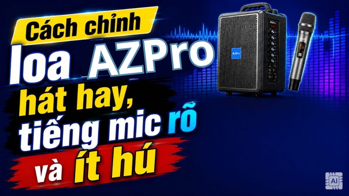 Cách chỉnh loa AZPro hát hay, tiếng mic rõ và ít hú