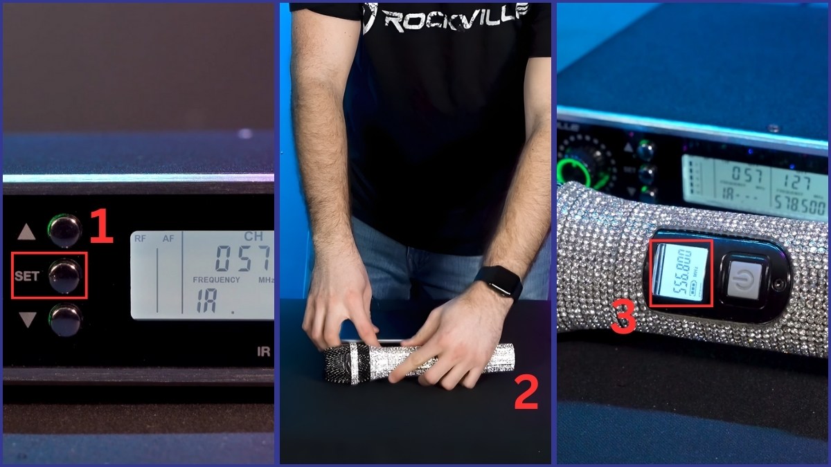 cách chỉnh tần số micro UHF loa kéo 