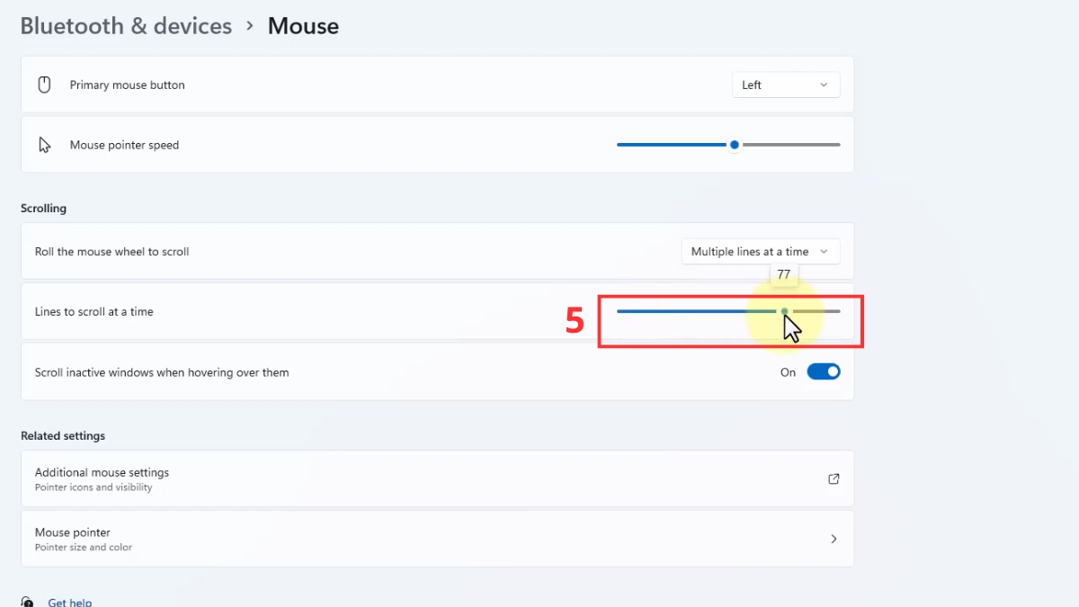 Cách chỉnh tốc độ con lăn chuột mượt mà bước 3