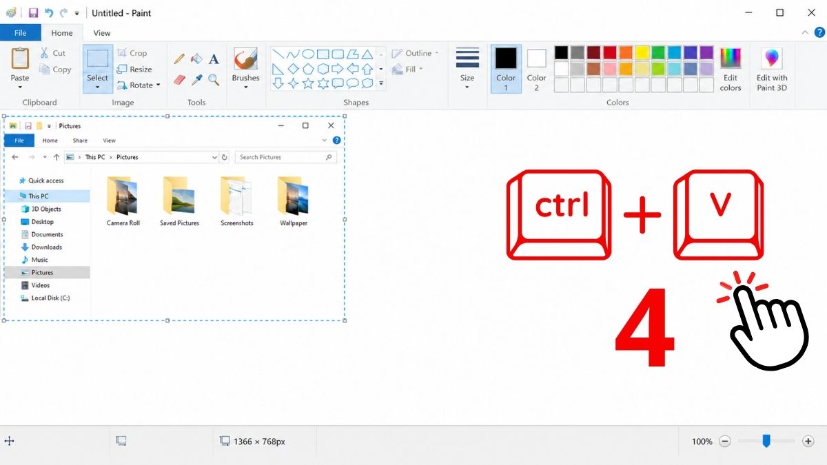 Cách chụp màn hình Win 10 bằng Tổ hợp Alt + PrtScn bước 4