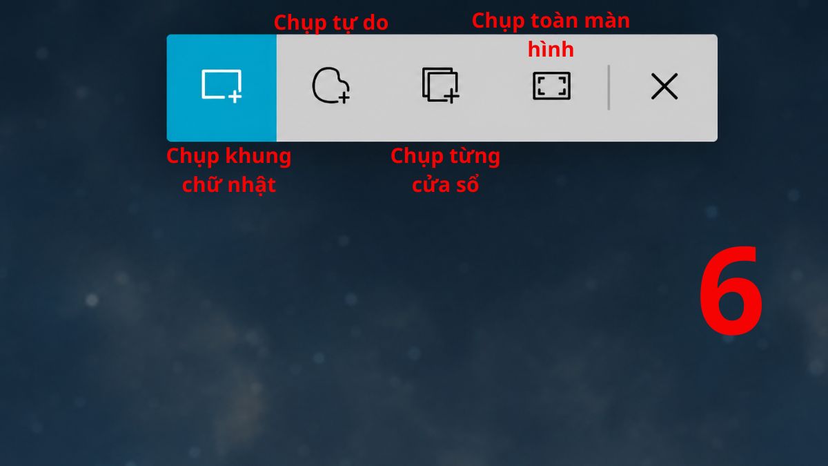 công cụ chụp màn hình có sẵn trên Win 10 Snip & Sketch bước 3