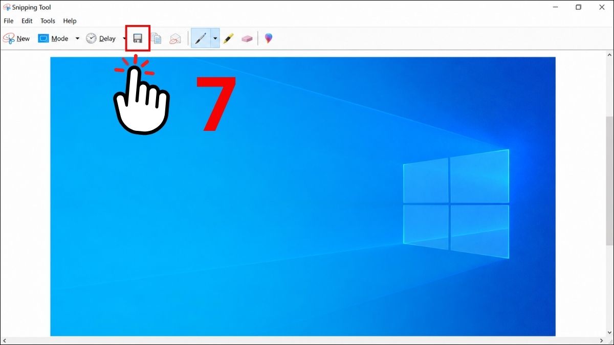 công cụ chụp màn hình có sẵn trên Win 10 Snipping Tool bước 4
