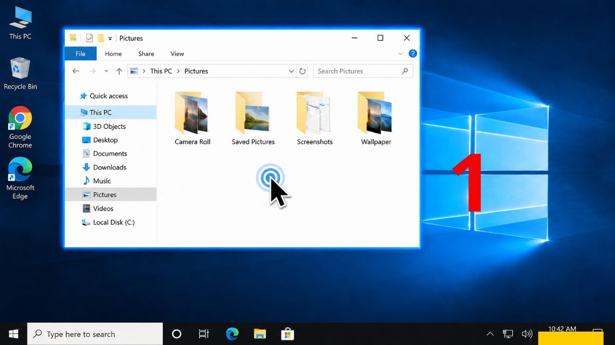 Cách chụp màn hình Win 10 bằng Tổ hợp Alt + PrtScn bước 1