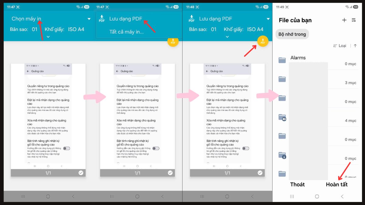 Cách chuyển ảnh sang PDF trên Android bằng tính năng Print bước 2