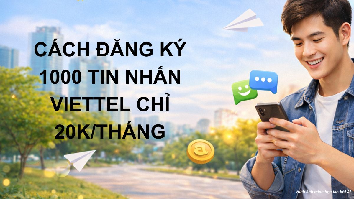 Cách đăng ký 1000 tin nhắn Viettel chỉ 20k/tháng
