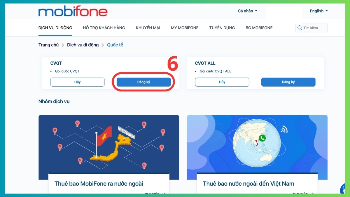 Đăng ký Online qua Website MobiFone bước 4