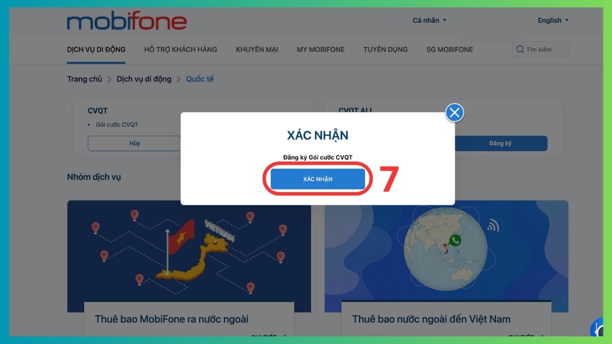 Đăng ký Online qua Website MobiFone bước 5