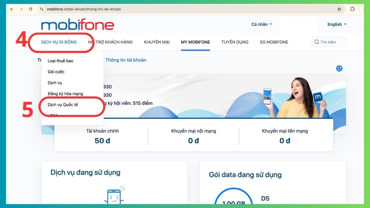 Đăng ký Online qua Website MobiFone bước 3