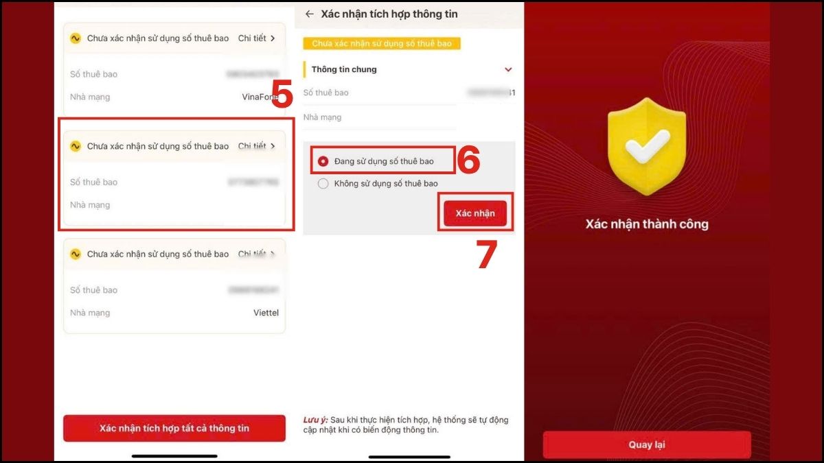 Cách xác thực SIM chính chủ trên VNeID bước 3