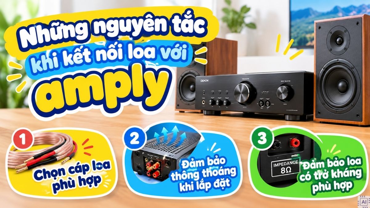 Những nguyên tắc khi kết nối loa với amply