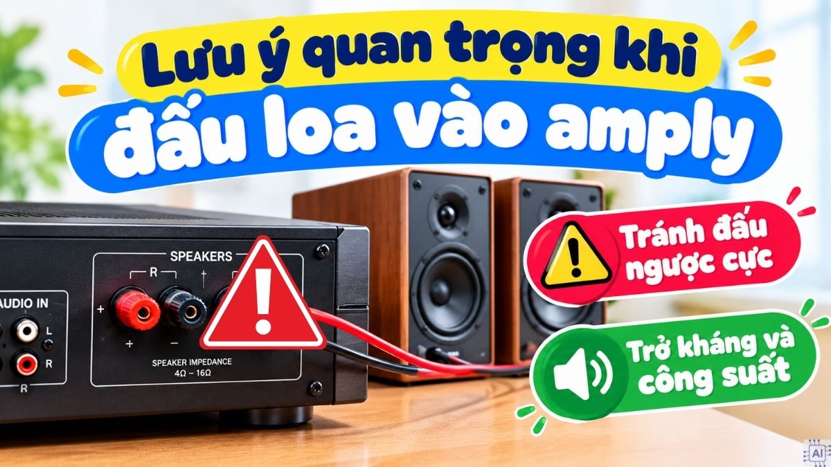 Lưu ý quan trọng khi đấu loa vào amply