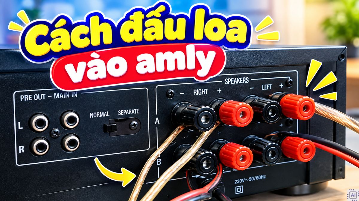 Hướng dẫn cách đấu loa vào amply chi tiết từng bước