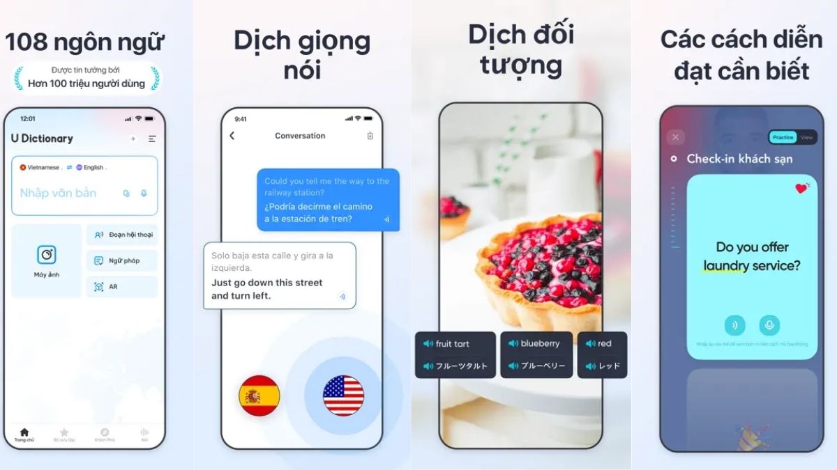 app dịch trực tiếp trên màn hình iPhone/iOS U-Dictionary
