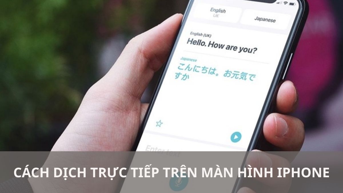Cách dịch trực tiếp trên màn hình iPhone cực nhanh