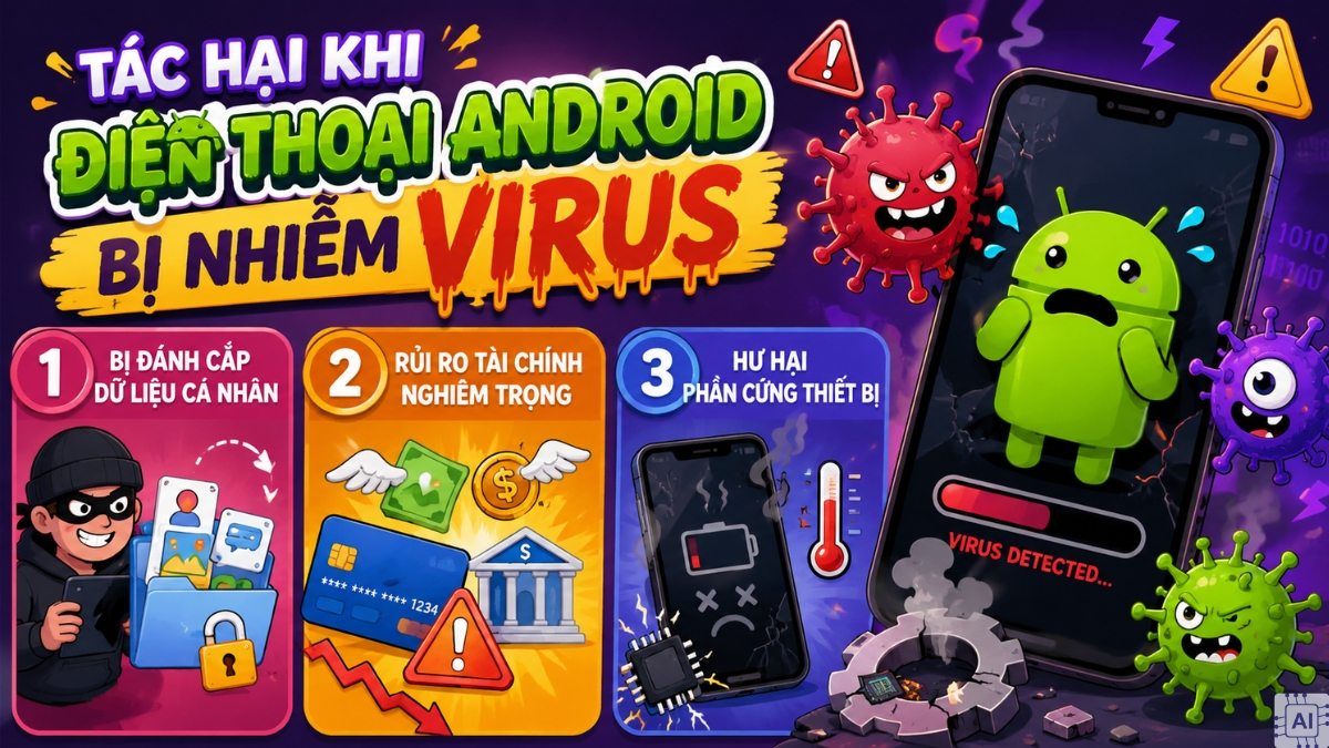 Tác hại khi điện thoại bị nhiễm virus 