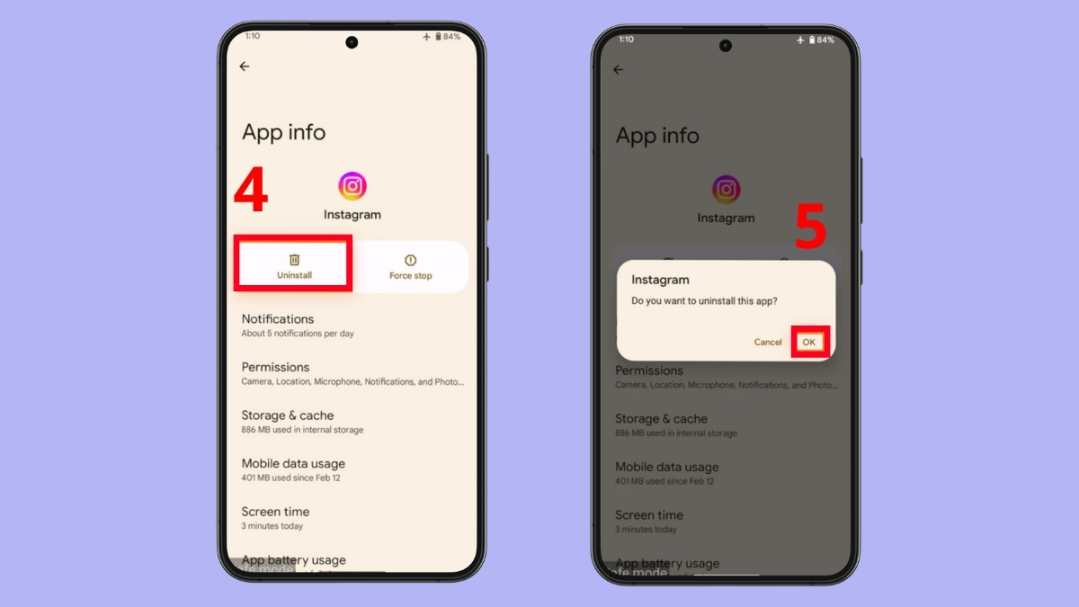 Khởi động chế độ an toàn để xử lý app khó gỡ bước 2