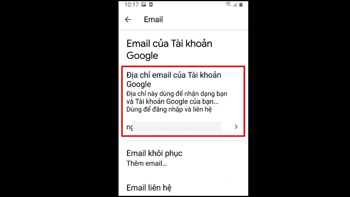 Cách thay đổi địa chỉ Gmail trên Android bước 3