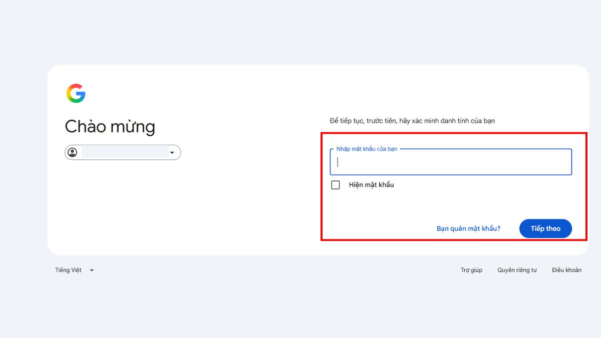 Kiểm tra có thể thay đổi địa chỉ email cho Tài khoản Google hay không bước 1