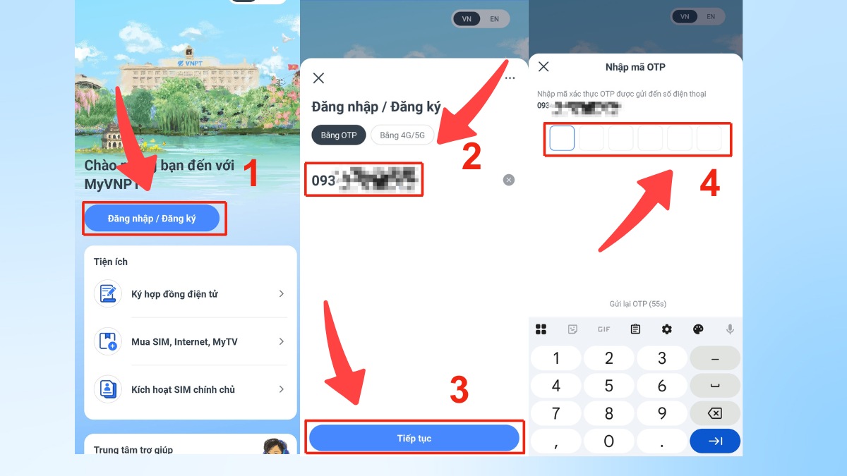 Cách đổi điểm Vinaphone lấy phút gọi qua App My VNPT & Website
