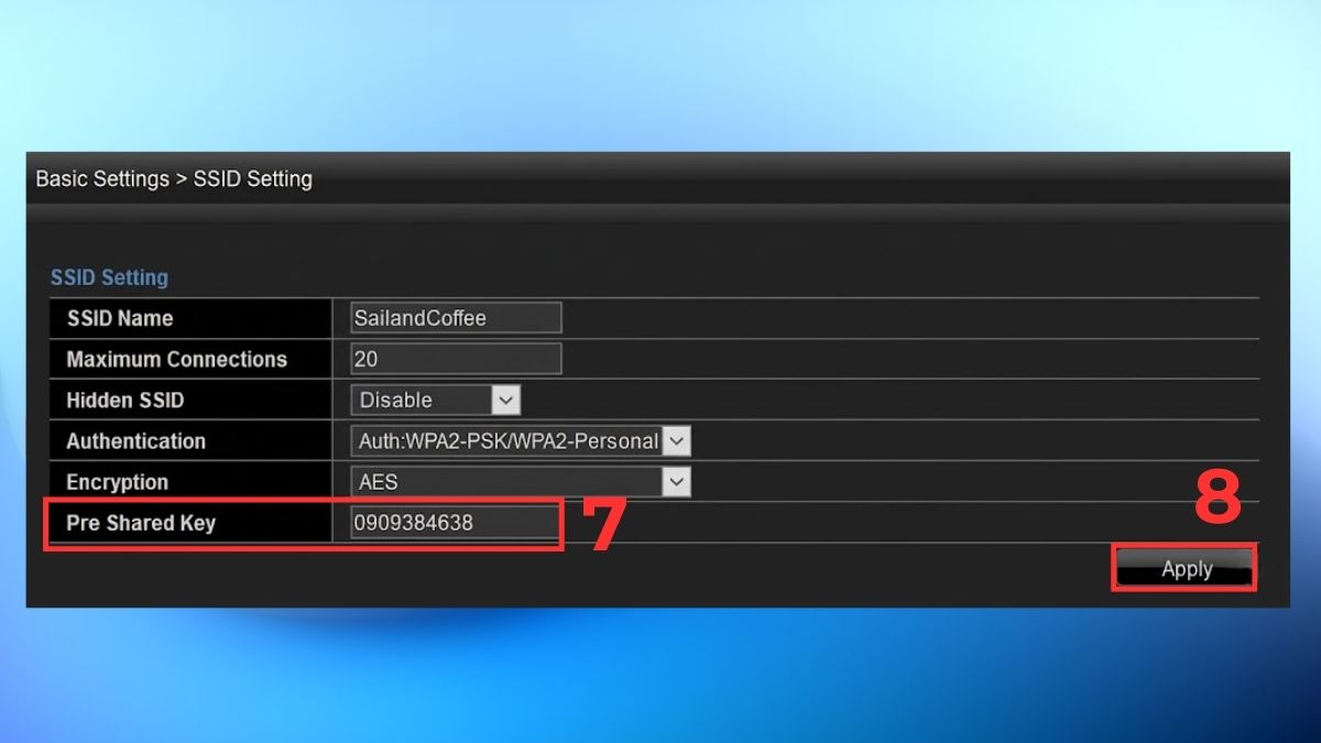 Cách đổi mật khẩu WiFi Viettel trên máy tính tại nhà bước 4