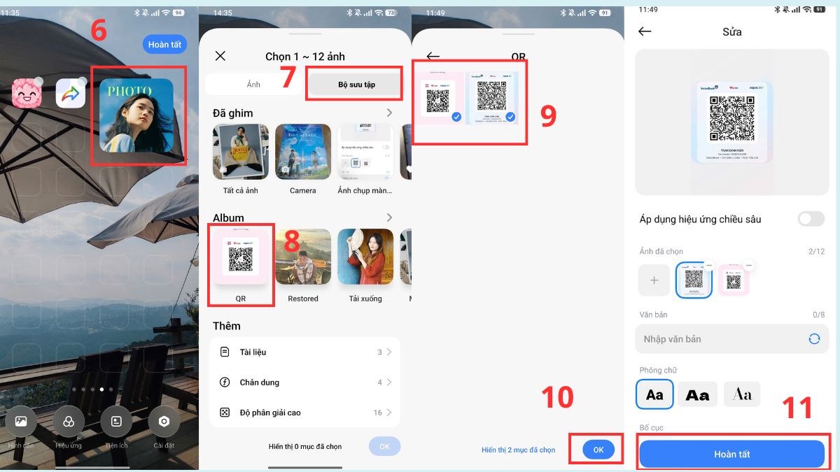 Cách tạo thư mục riêng cho các mã QR thường dùng trên Android bước 3