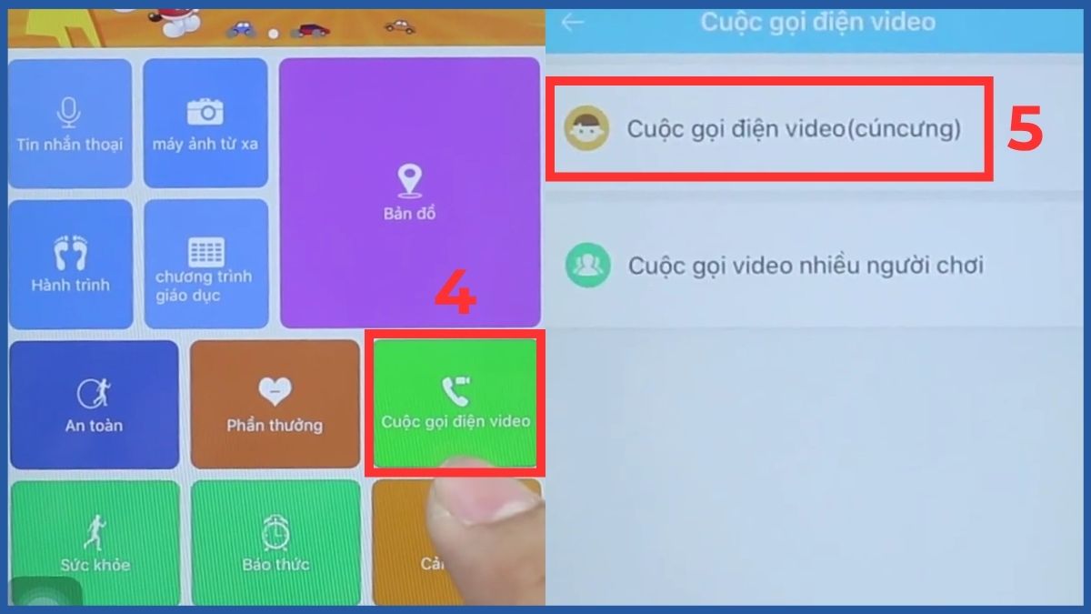 Cách gọi video từ điện thoại đến đồng hồ thông minh bước 2