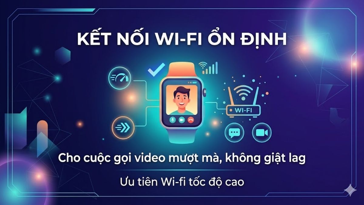 ồng hồ thông minh cần kết nối Wi-fi để gọi video 