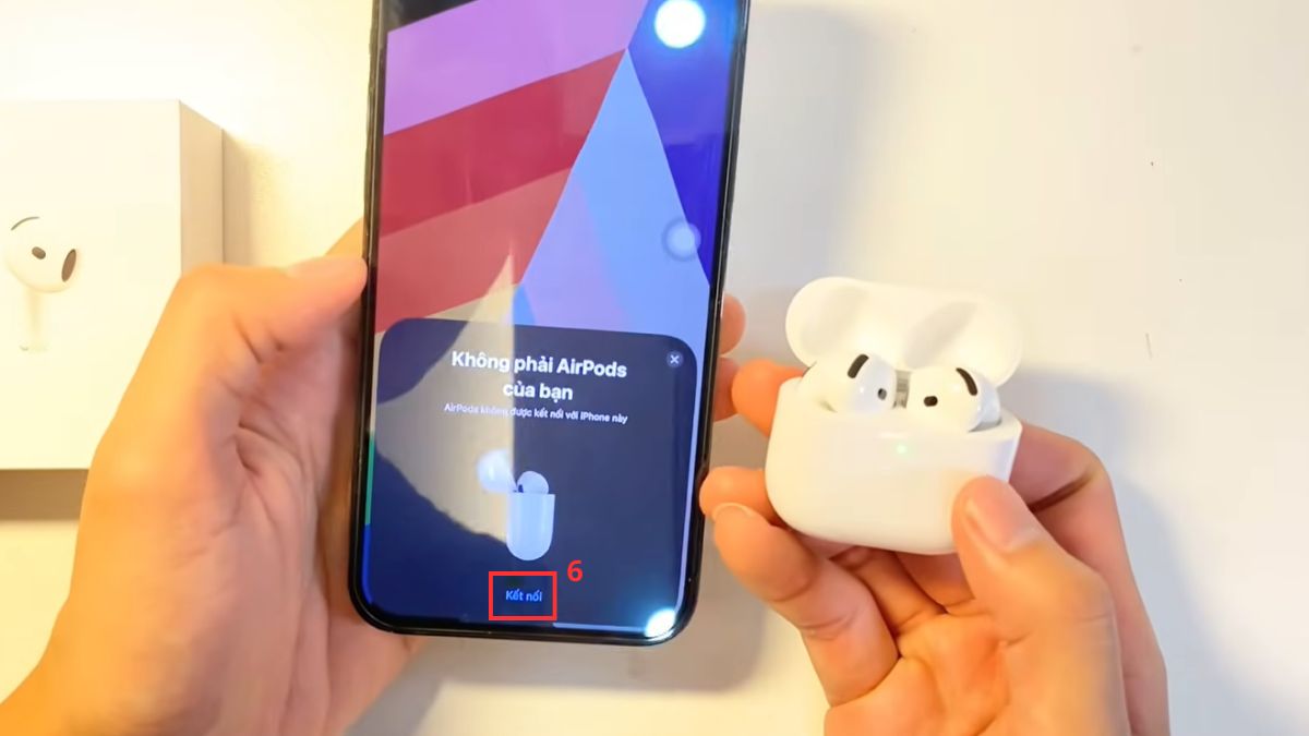 Kết nối AirPods 4 với iPhone lần đầu bước 3