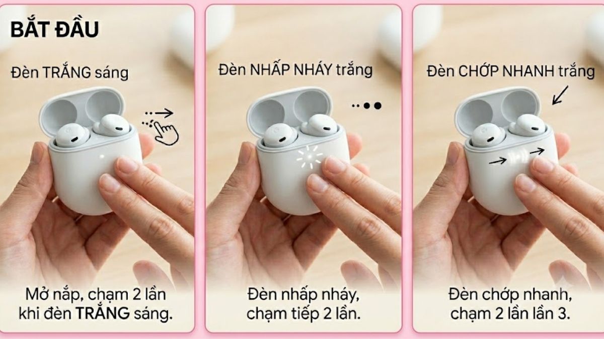 Cách reset AirPods 4 khi không kết nối được với Android bước 4