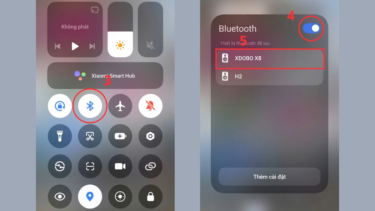 Cách kết nối điện thoại Android với loa mini bước 2