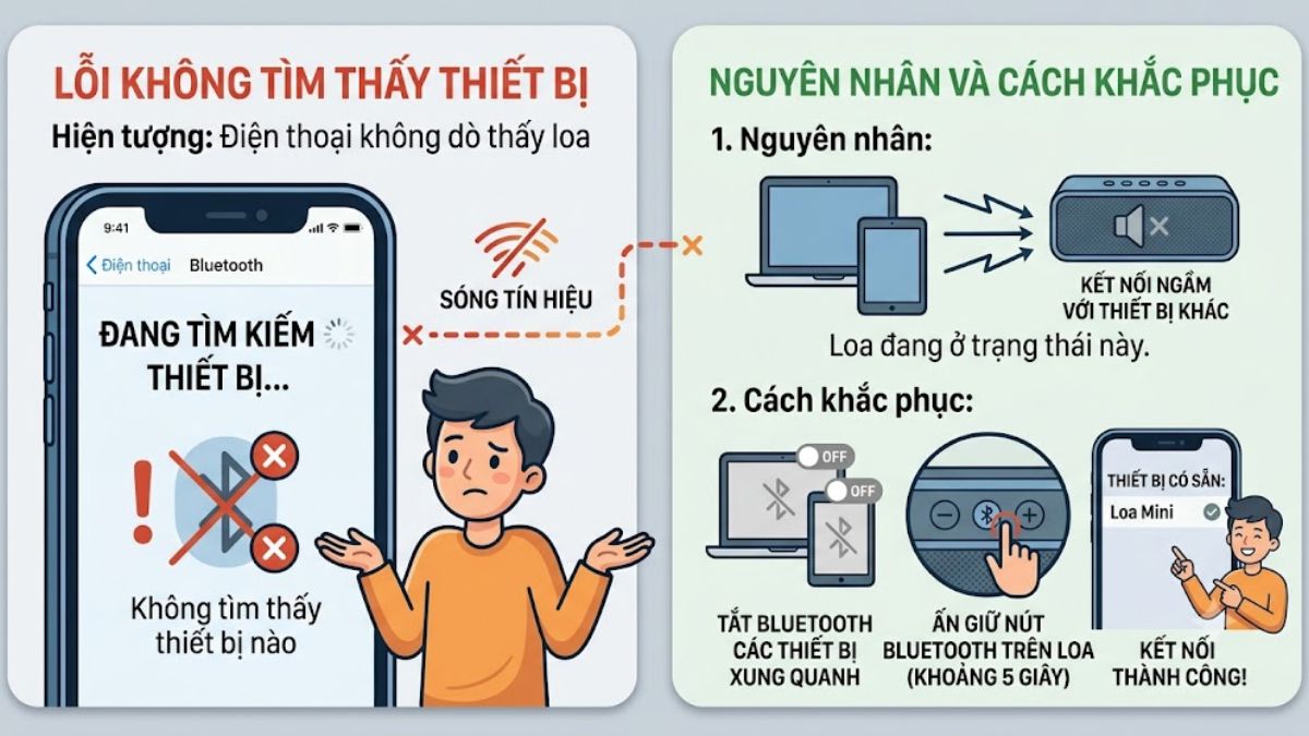 Lỗi không tìm thấy thiết bị