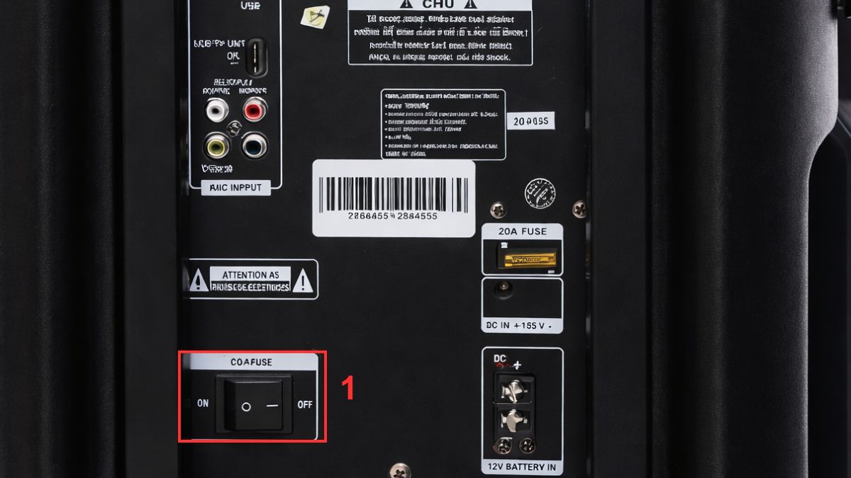 cách kết nối micro không dây với loa kéo đi kèm theo bộ bước 1