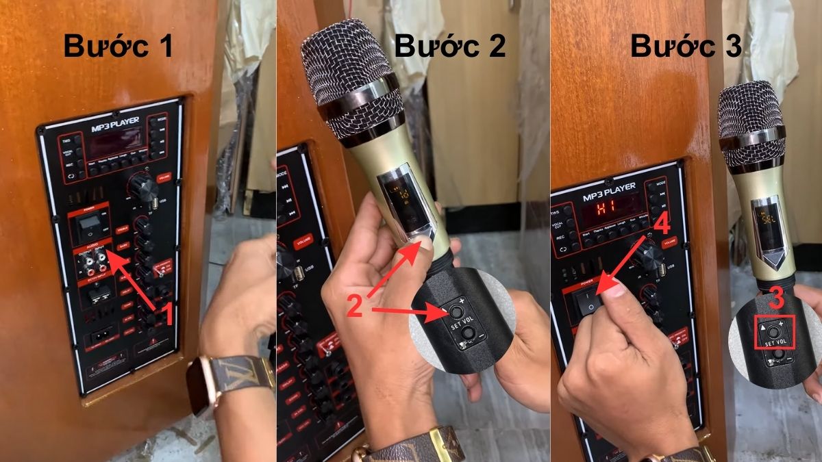 Cách kết nối micro không dây rời (khác bộ) với loa kéo