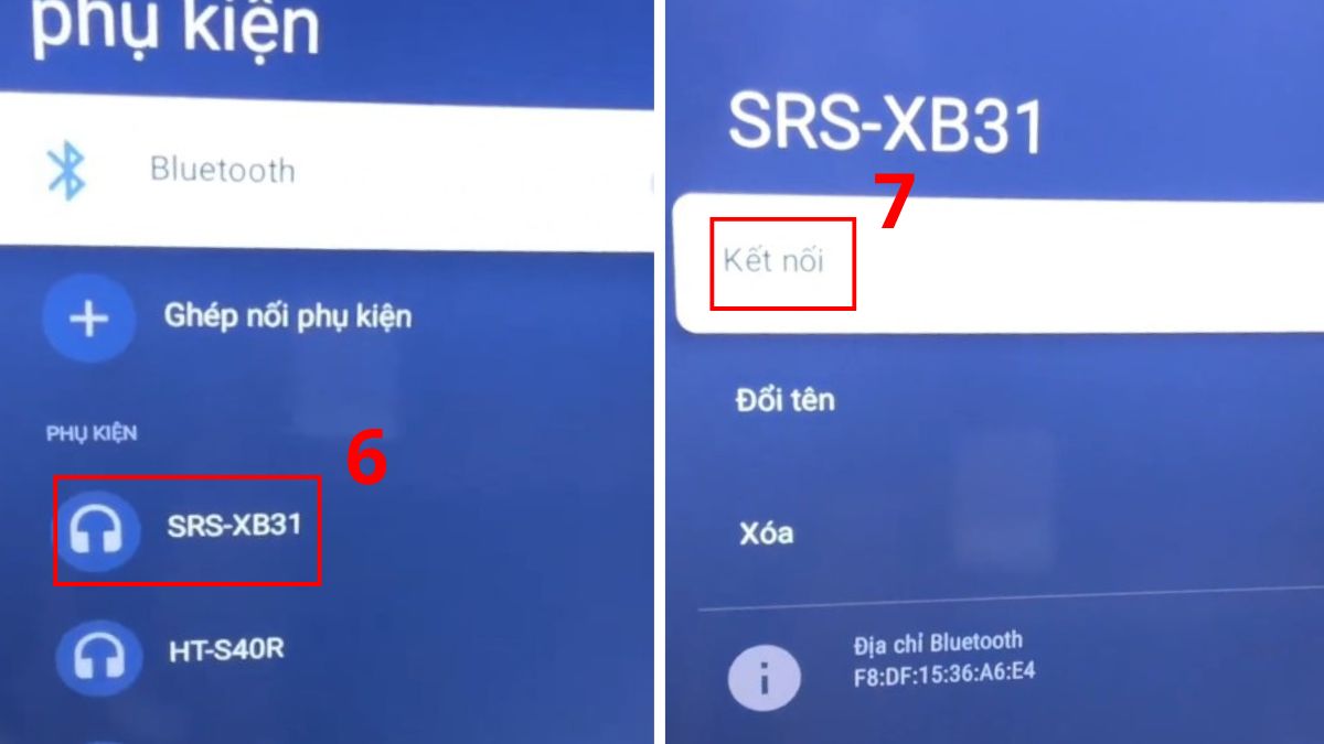 cách kết nối micro không dây với tivi Sony bước 4
