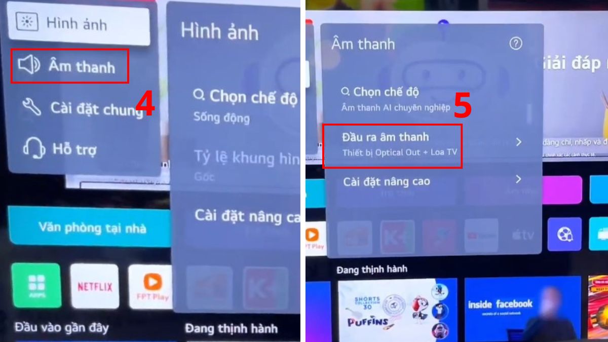 cách kết nối micro không dây với tivi LG bước 3