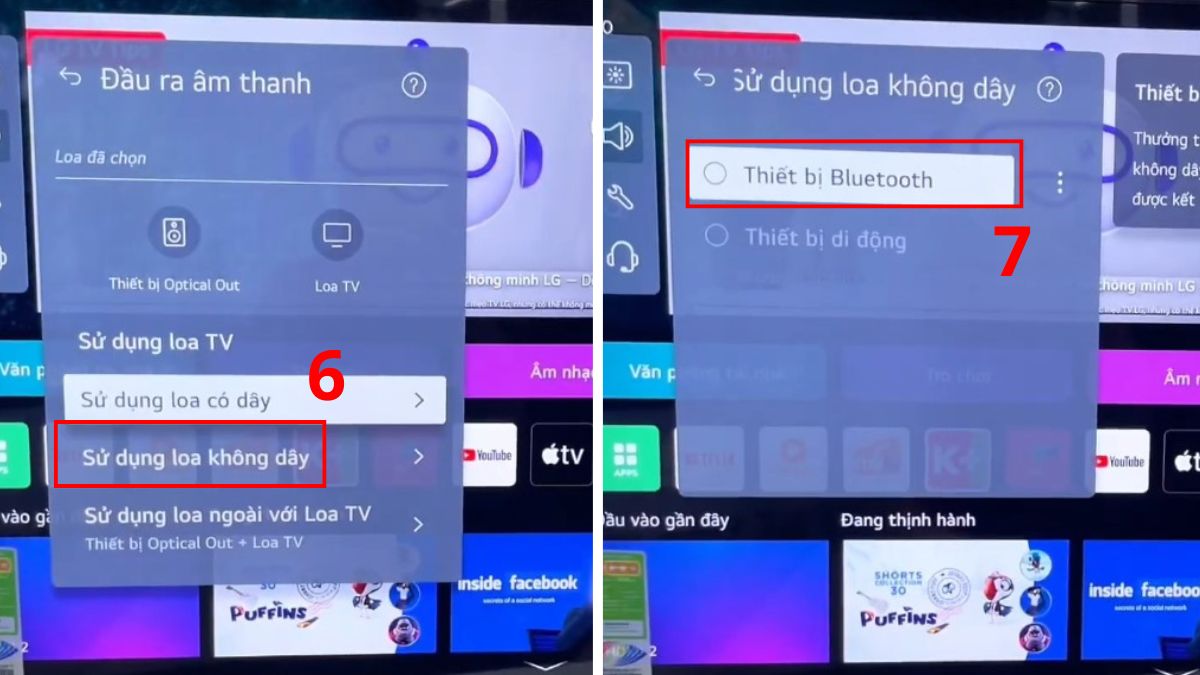 cách kết nối micro không dây với tivi LG bước 4