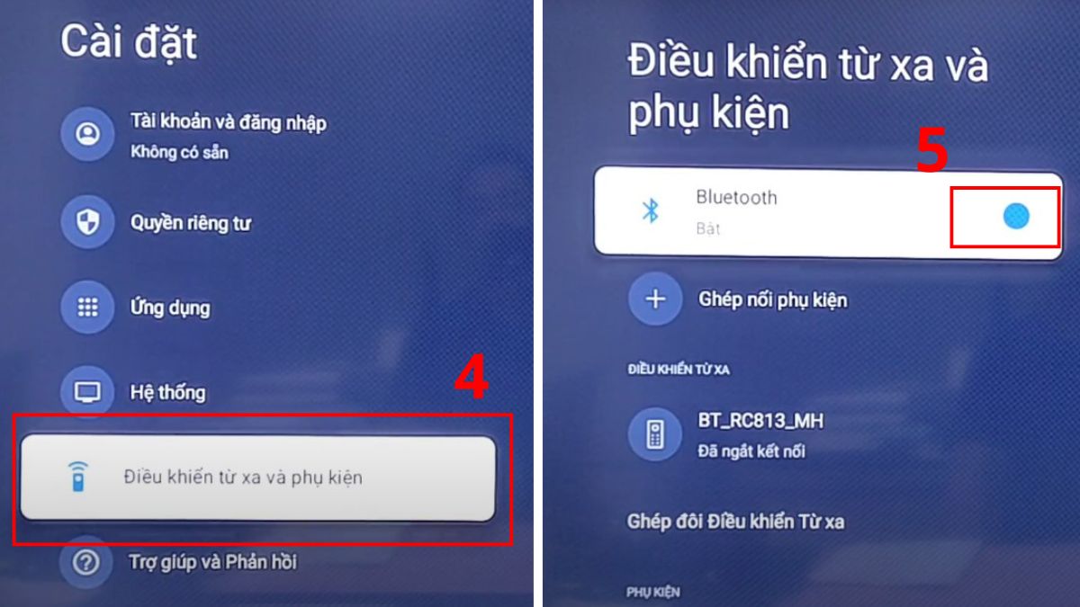 cách kết nối micro không dây với tivi TCL bước 3