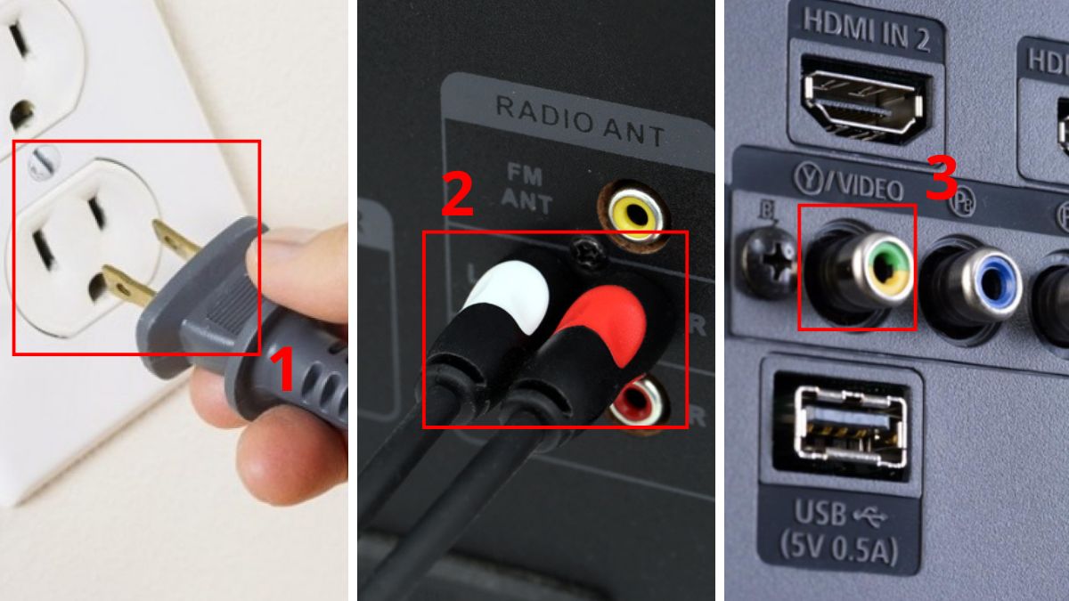 Cách kết nối micro không dây với tivi thường bước 1