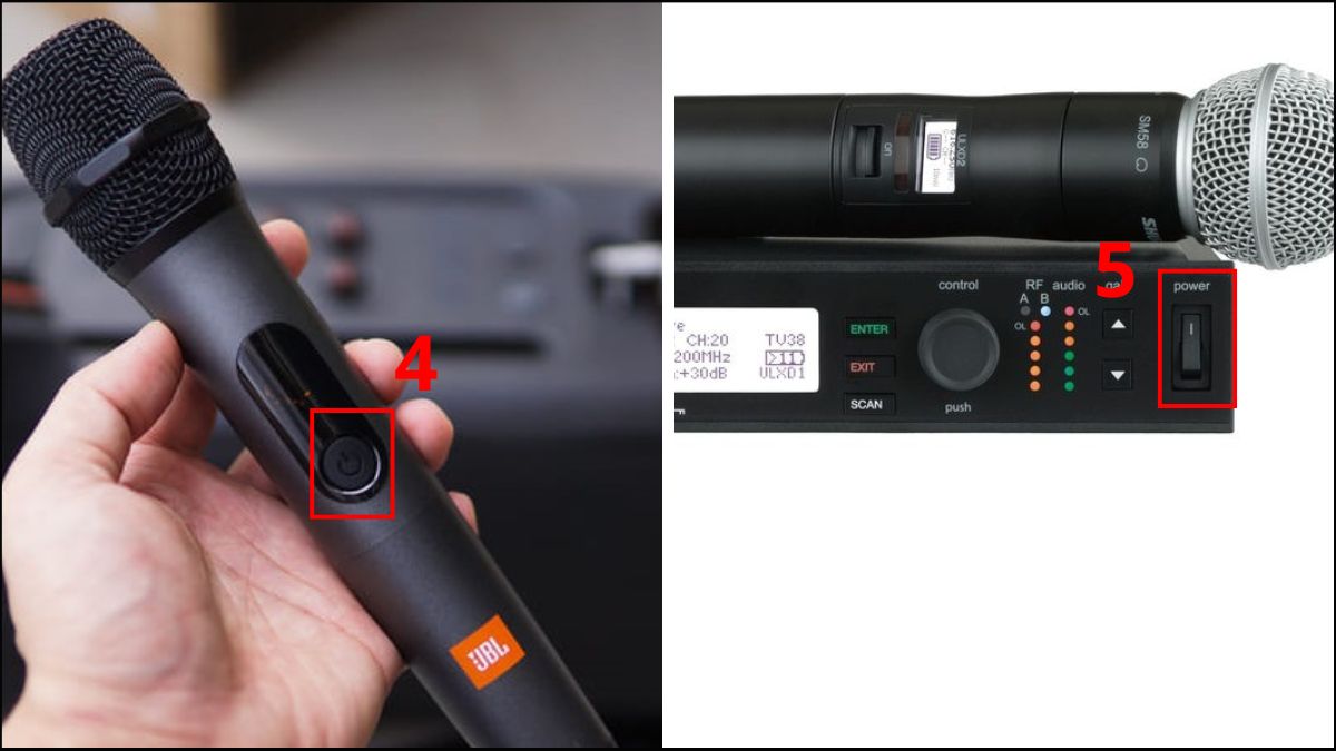 Cách kết nối micro không dây với tivi Samsung bước 4