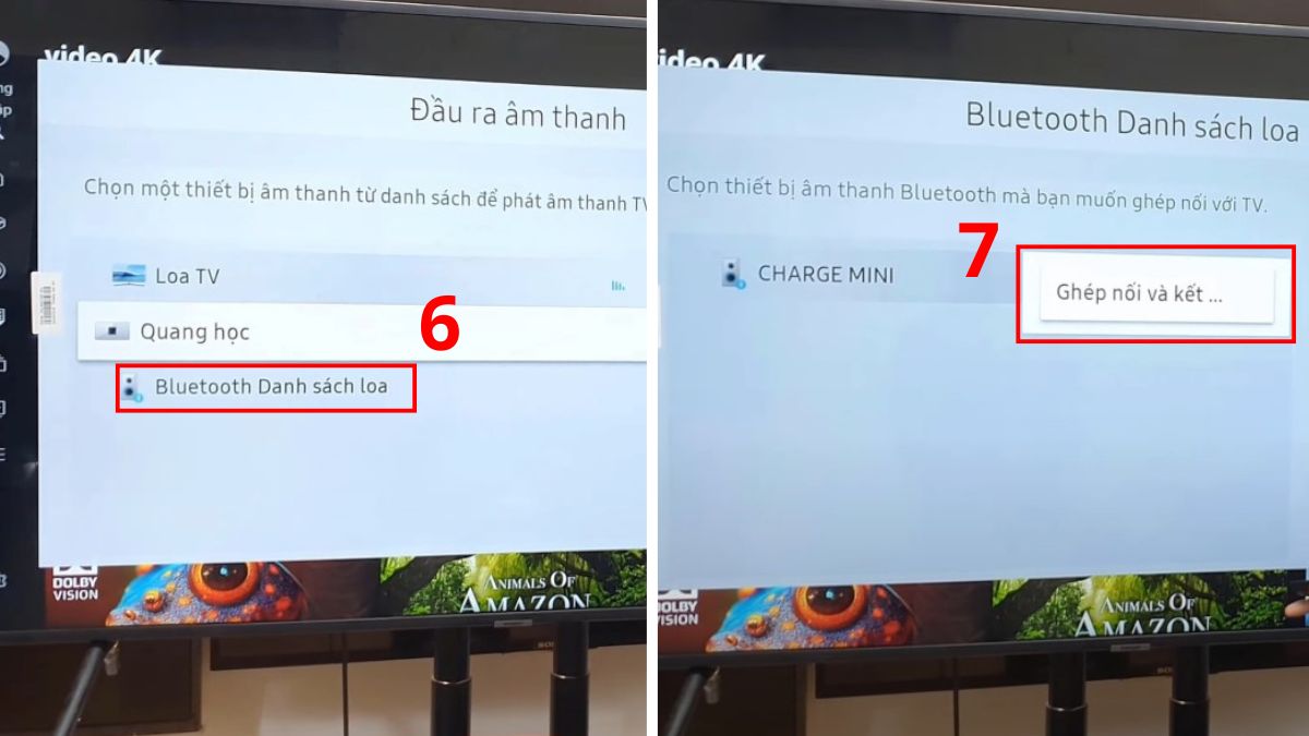 cách kết nối micro không dây với tivi Samsung 4