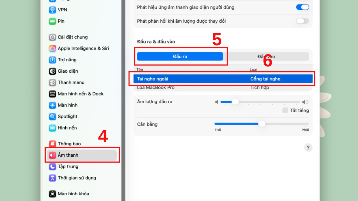 kết nối tai nghe có dây với MacBook bước 3